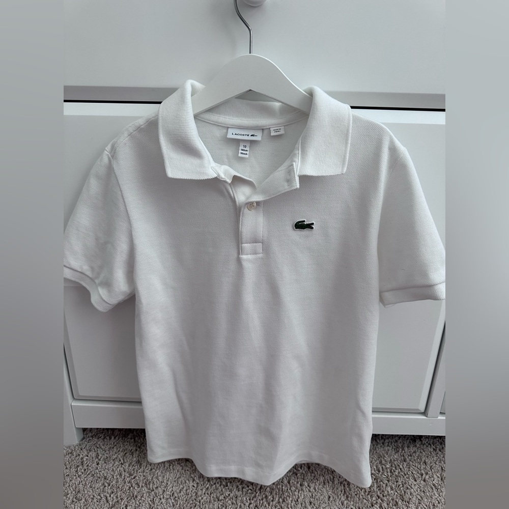 white polo shirt